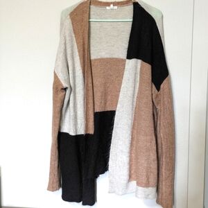 Color block cardigan
